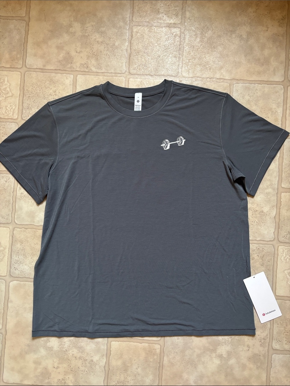 NWT Lululemon Jersey Training Short Sleeve
Graphic Tee Barbell Baddie Size 14